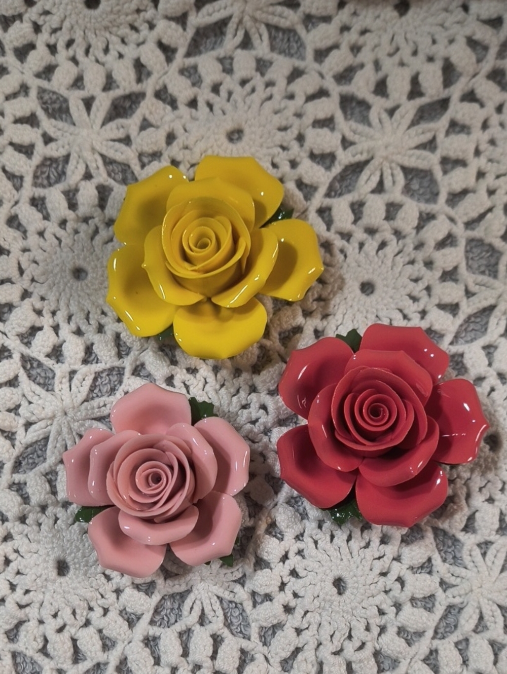 Incense Burner Decorative Rose Flower Yellow, Pink, Red
